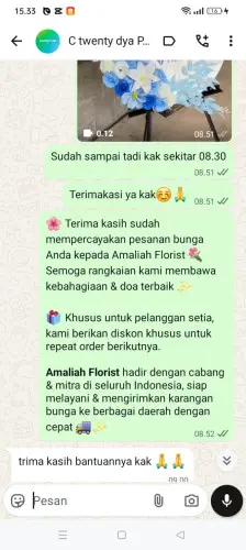 Testimonial Standing Flower curugbarang