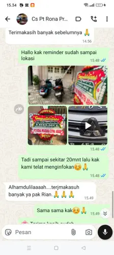 Testimonial Papan Bunga curugbarang